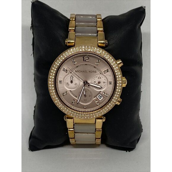 Michael Kors Parker MK5896 Womens Stainless Steel Analog Dial Quartz Watch MP884 - Picture 1 of 12
